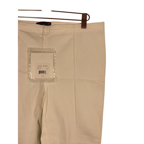 The Row Laviez Cropped Cotton Twill‎ Skinny Pants In Off-white Size Large NWT - Picture 5 of 15